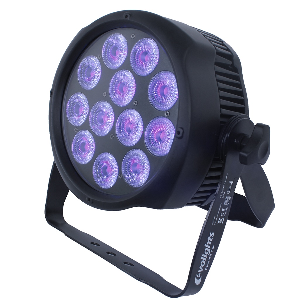 EVOLIGHTS SMOOTH PAR 12X10W RGBWA-UV LED IP65 reflektor sceniczny